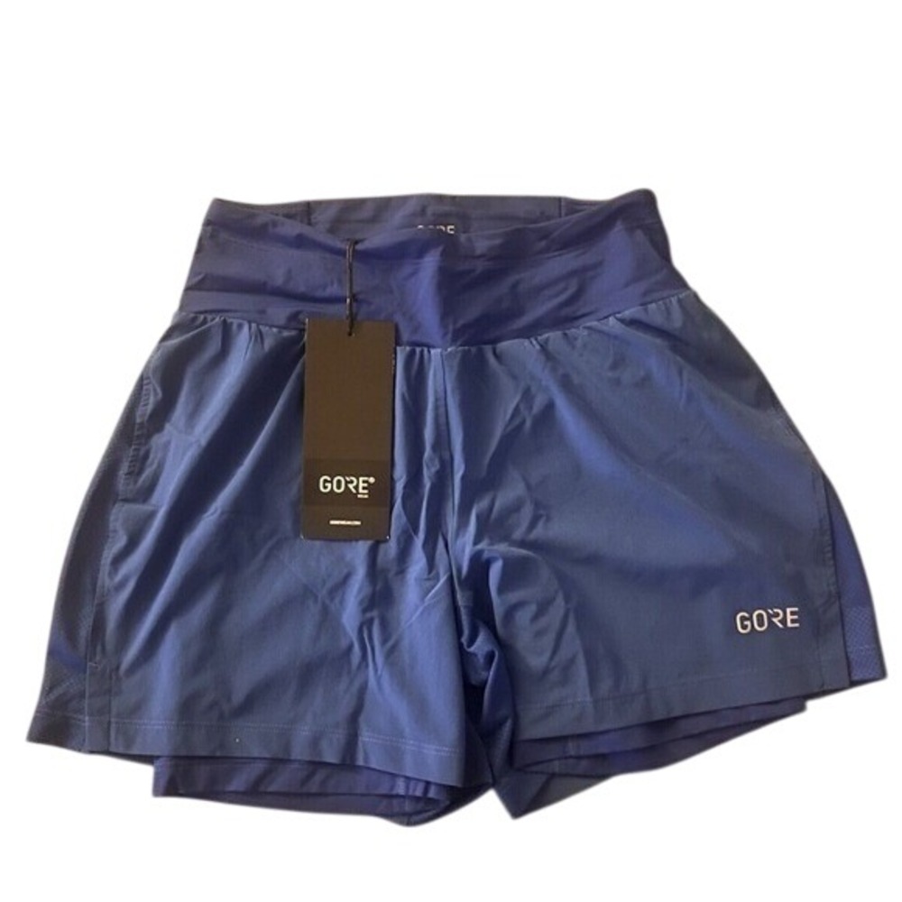 GORE Wear Women's Running Shorts‎ Blue Built-in Liner Athletic Performance, XS